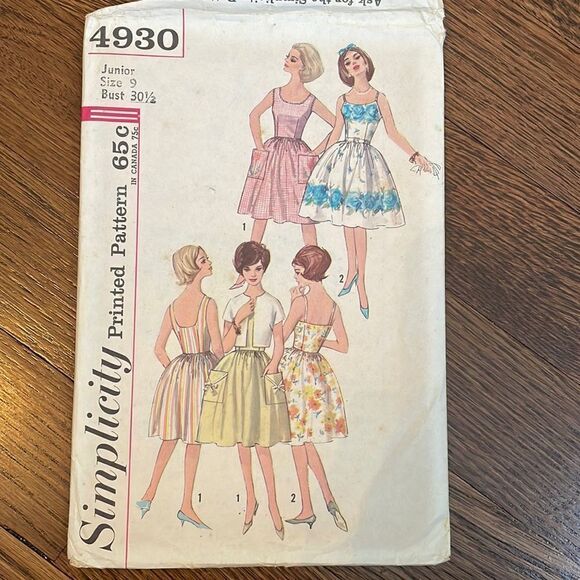 Vtg late 50s/early 60s Simplicity Junior dress pattern - Picture 1 of 5